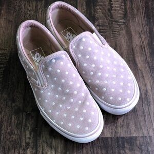 Vans Nude Polka Dot Slip-On Sneakers